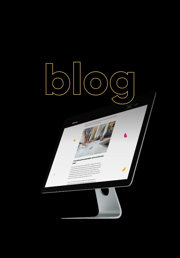 Monitor z otwartym artykułem bloga Alterpage